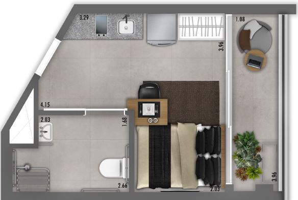 ON Cardoso de Melo: 1 dorm 24 45m² studio