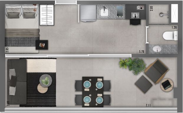 ON Cardoso de Melo: 1 dorm 33 37m² studio