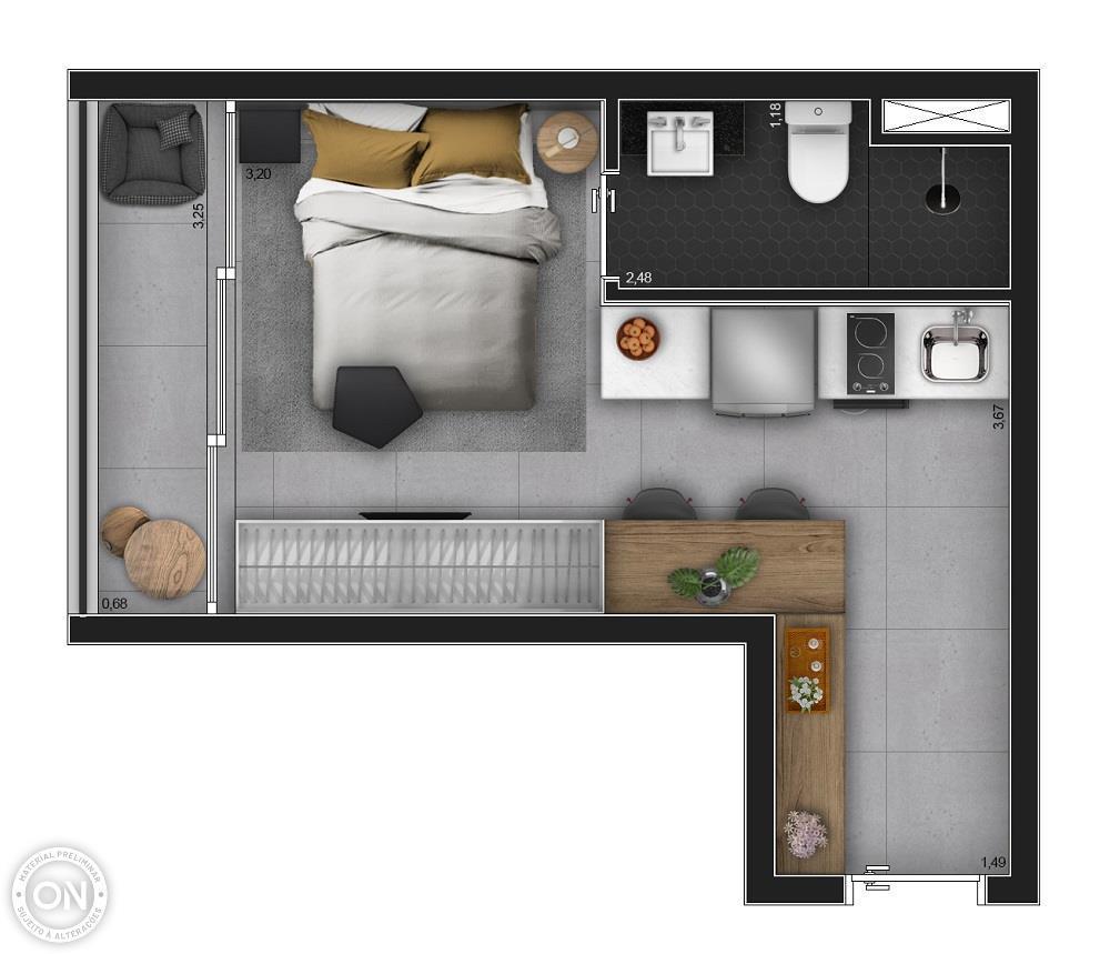 ON Imarés: 1 dorm 28m² studio