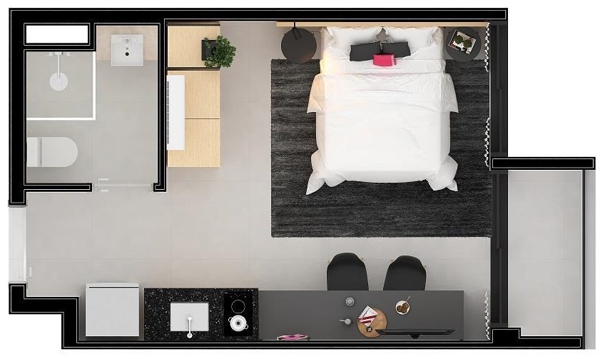 ON Vila Olímpia: 1 dorm 33 23m² studio