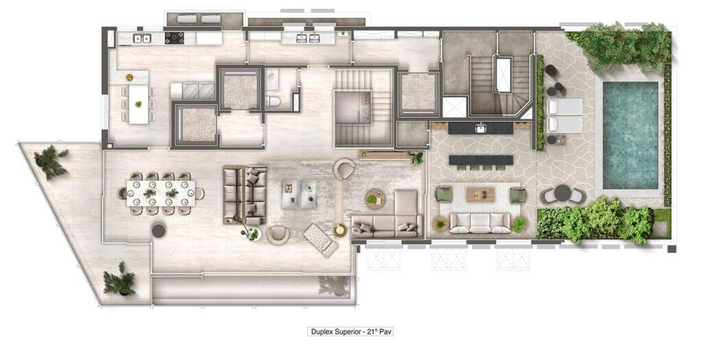 Ópera Vila Nova: 4 dorm 559m² cobertura duplex superior