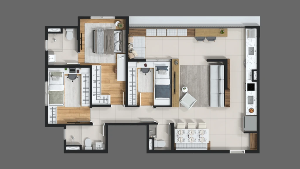 Palatium Ipiranga: 3 dorm 85m²