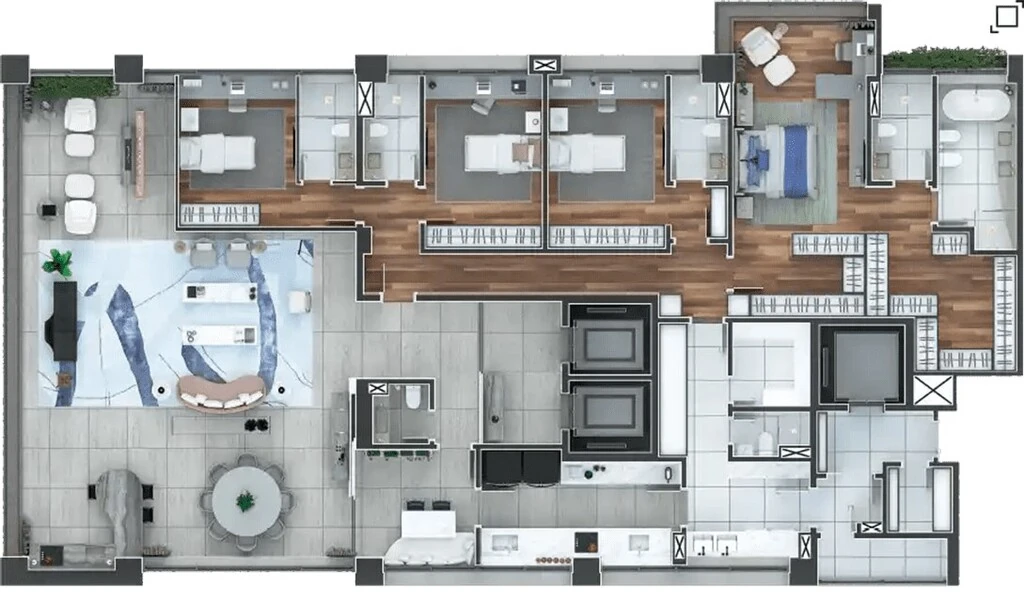 Palazzo Grimaldi: 4 dorm 290m²
