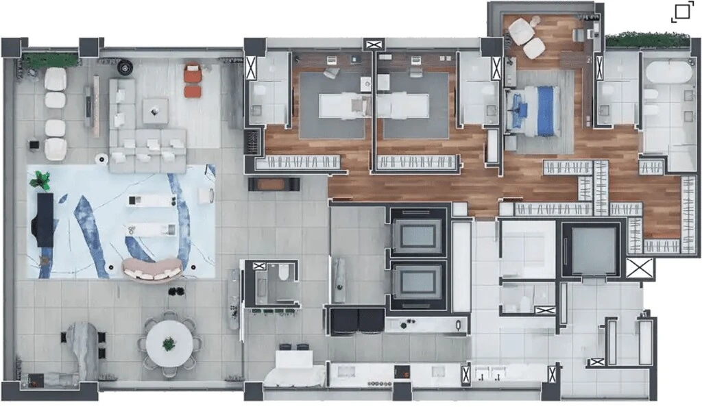 Palazzo Grimaldi: 3 dorm 290m² opção