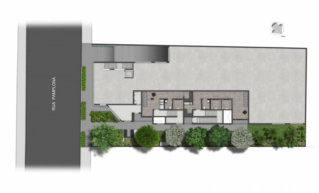 Pamplona Studios: Implantação térreo