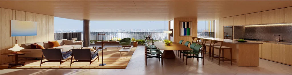 Panorama Skyline Ibirapuera: Living