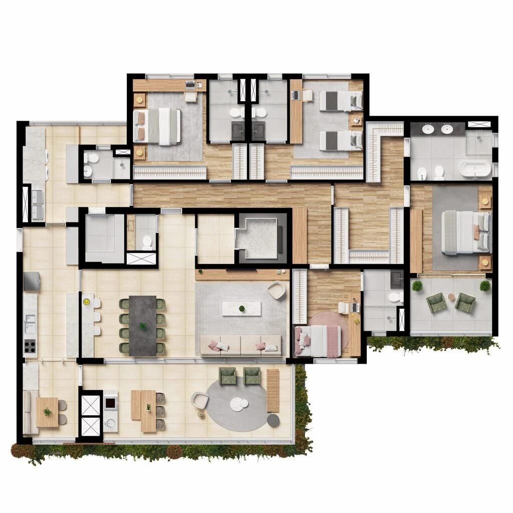 Panorama Skyline Ibirapuera: 4 dorm 248m²
