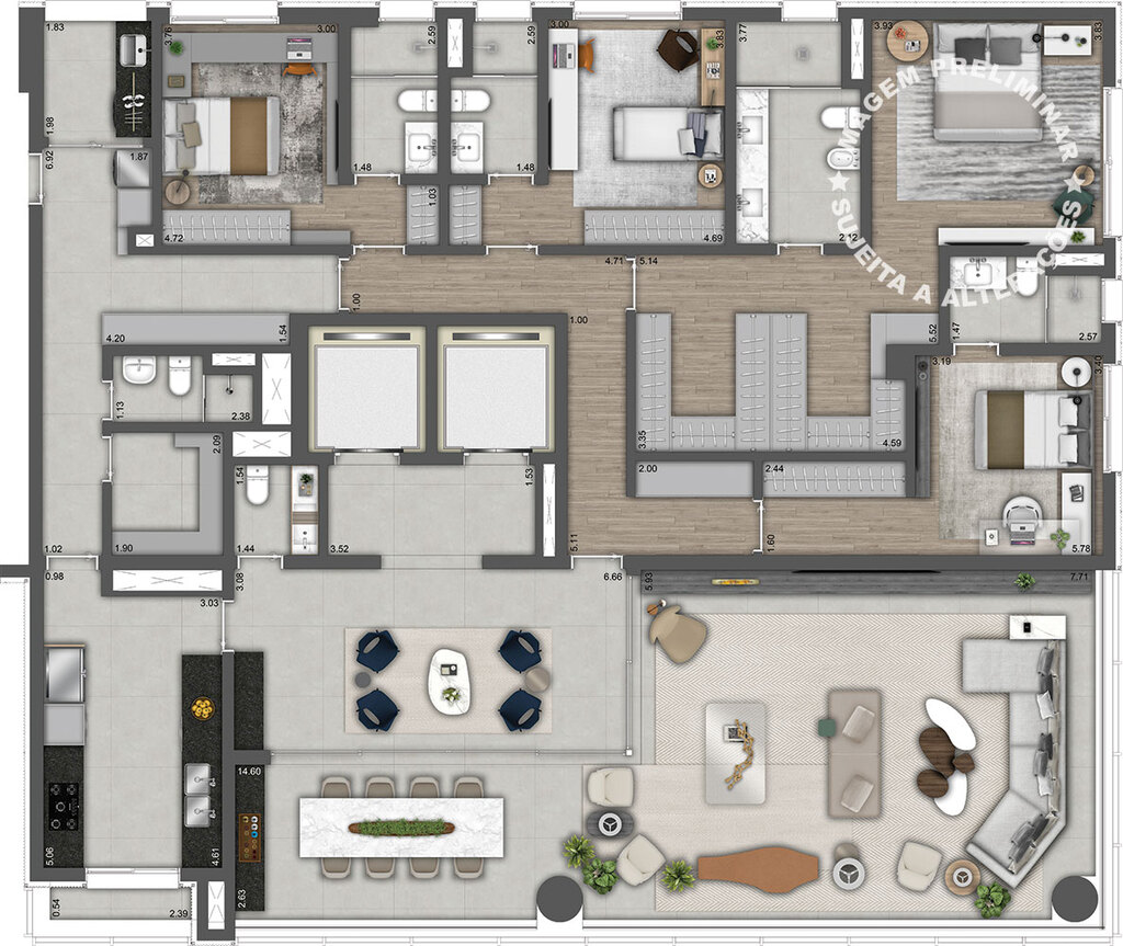 Park Avenue: 4 dorm 298m²