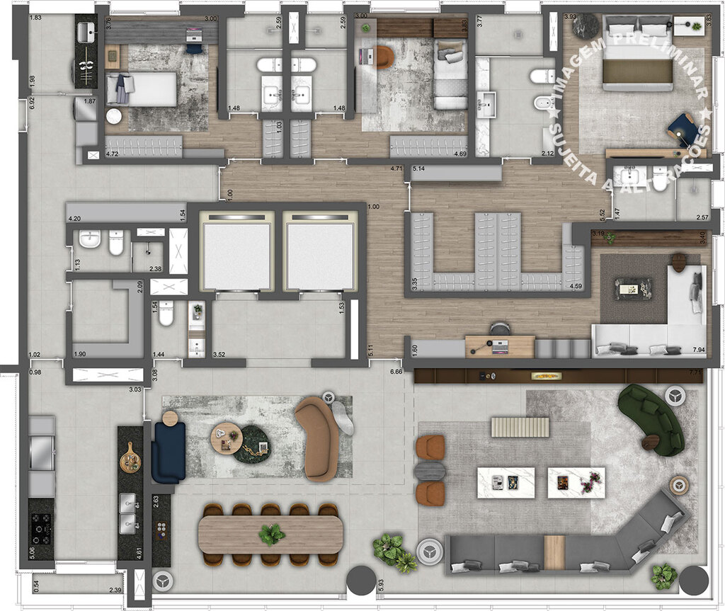 Park Avenue: 3 dorm 298m² opção