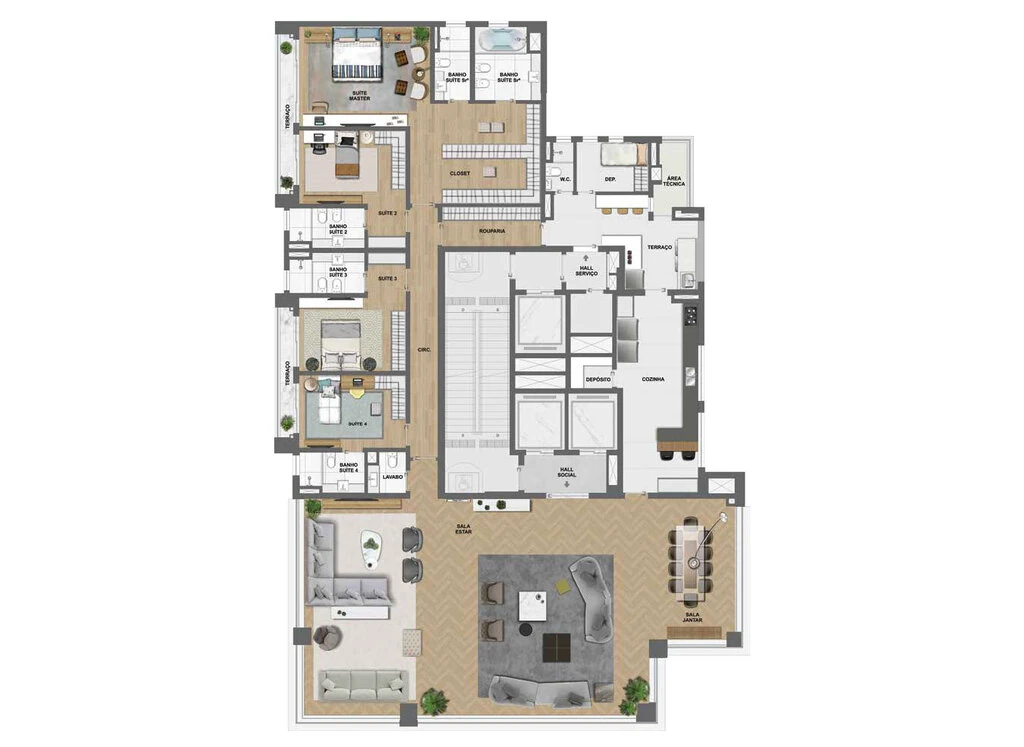 Park Lane: 4 dorm 375m²