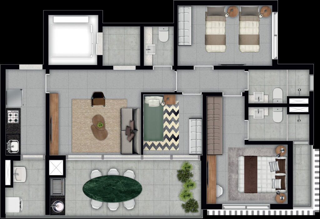 Park Mariana Exclusive: 3 dorm 90m²