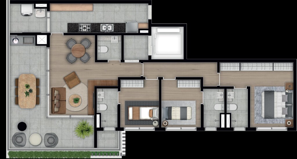 Park Mariana Exclusive: 3 dorm 124m²