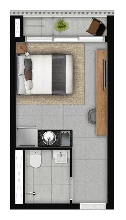 Park Mariana Life: 1 dorm 23m² studio