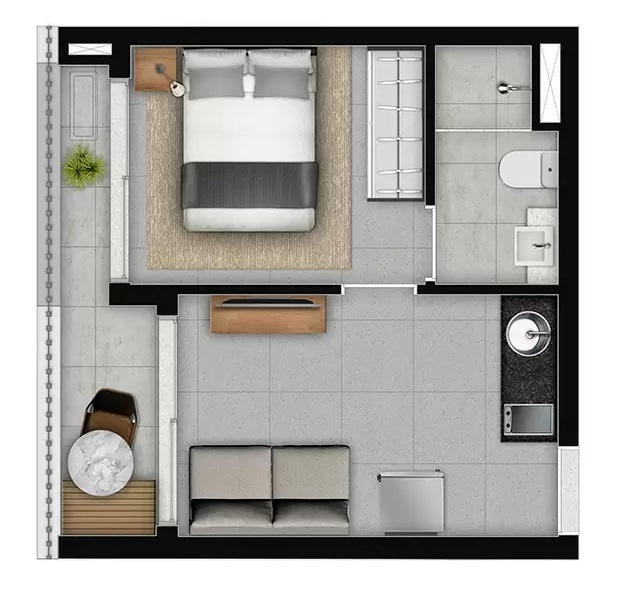 Park Mariana Life: 1 dorm 30m²
