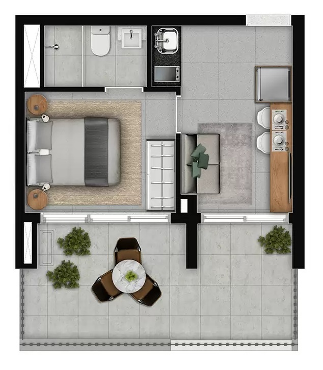Park Mariana Life: 1 dorm 31m²