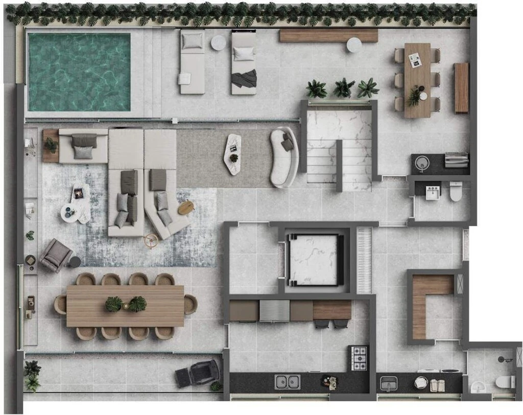 Park View: 4 dorm 335 87m² cobertura duplex superior