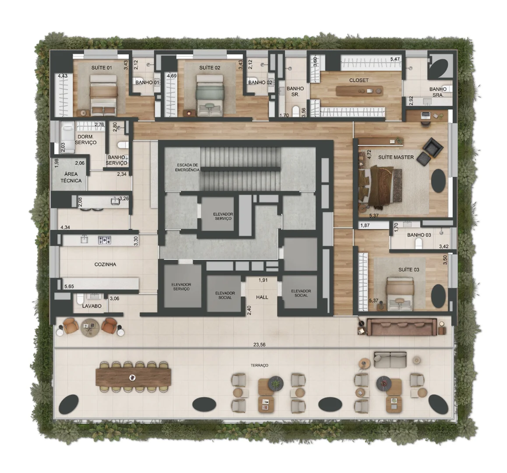 Plenitude Melo Alves: 4 dorm 531m²