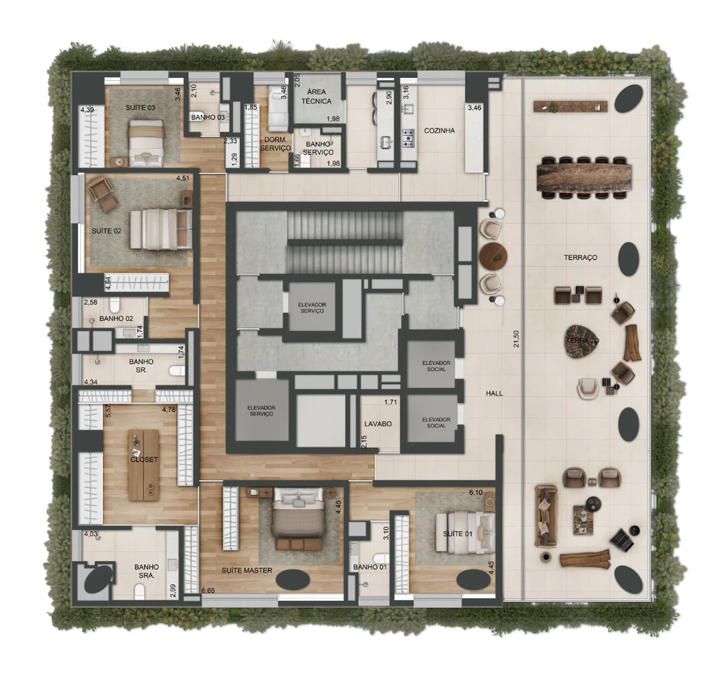 Plenitude Melo Alves: 4 dorm 531m²