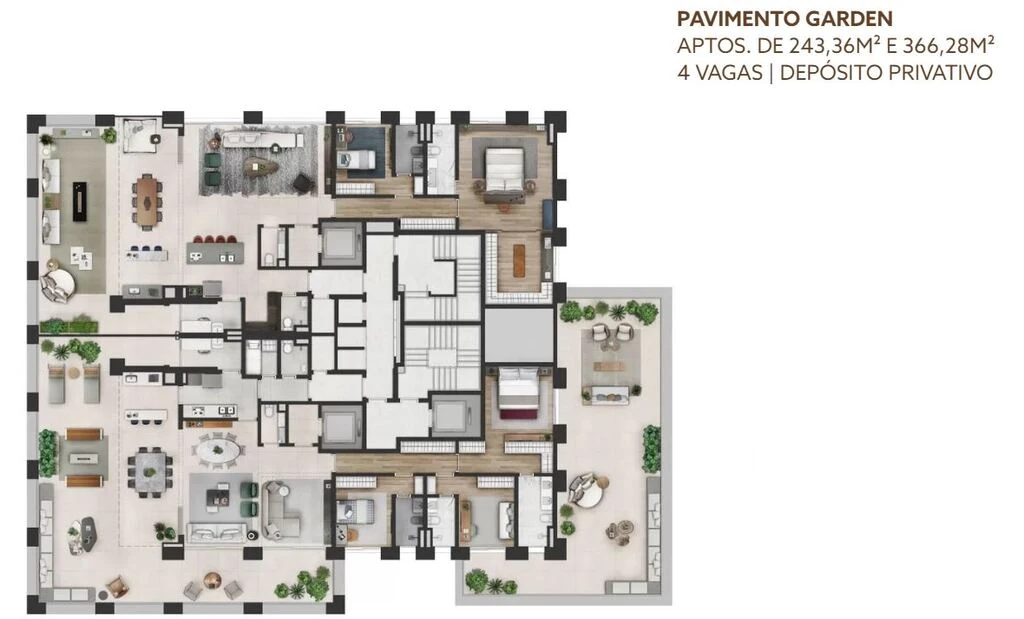 Praça Lindenberg Clodomiro: Pavimento garden