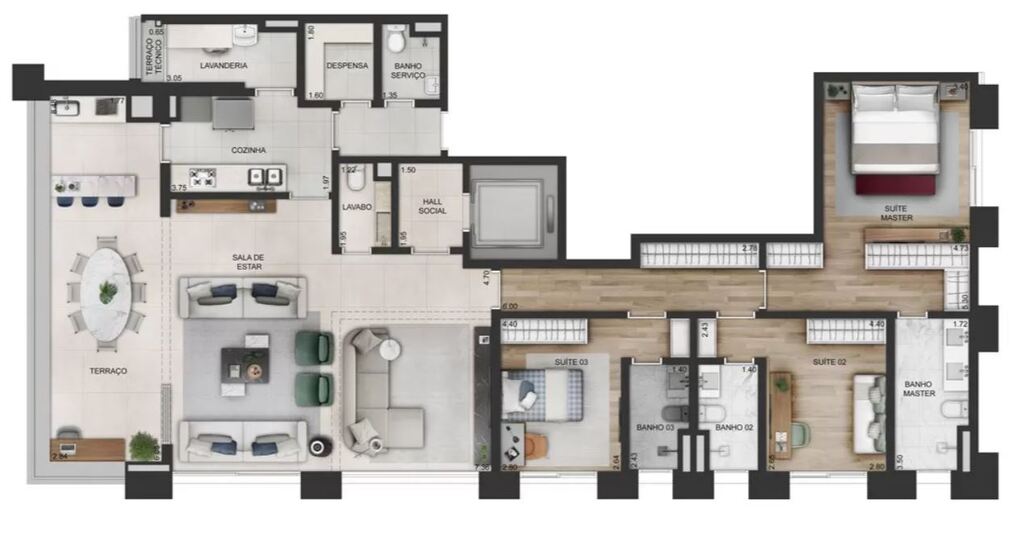 Praça Lindenberg Clodomiro: 3 dorm 191 3m² opção