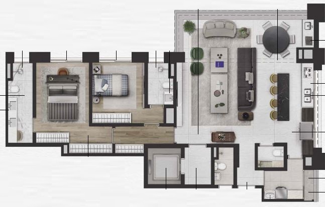 Praça Lindenberg Macurapé: 2 dorm 135m²