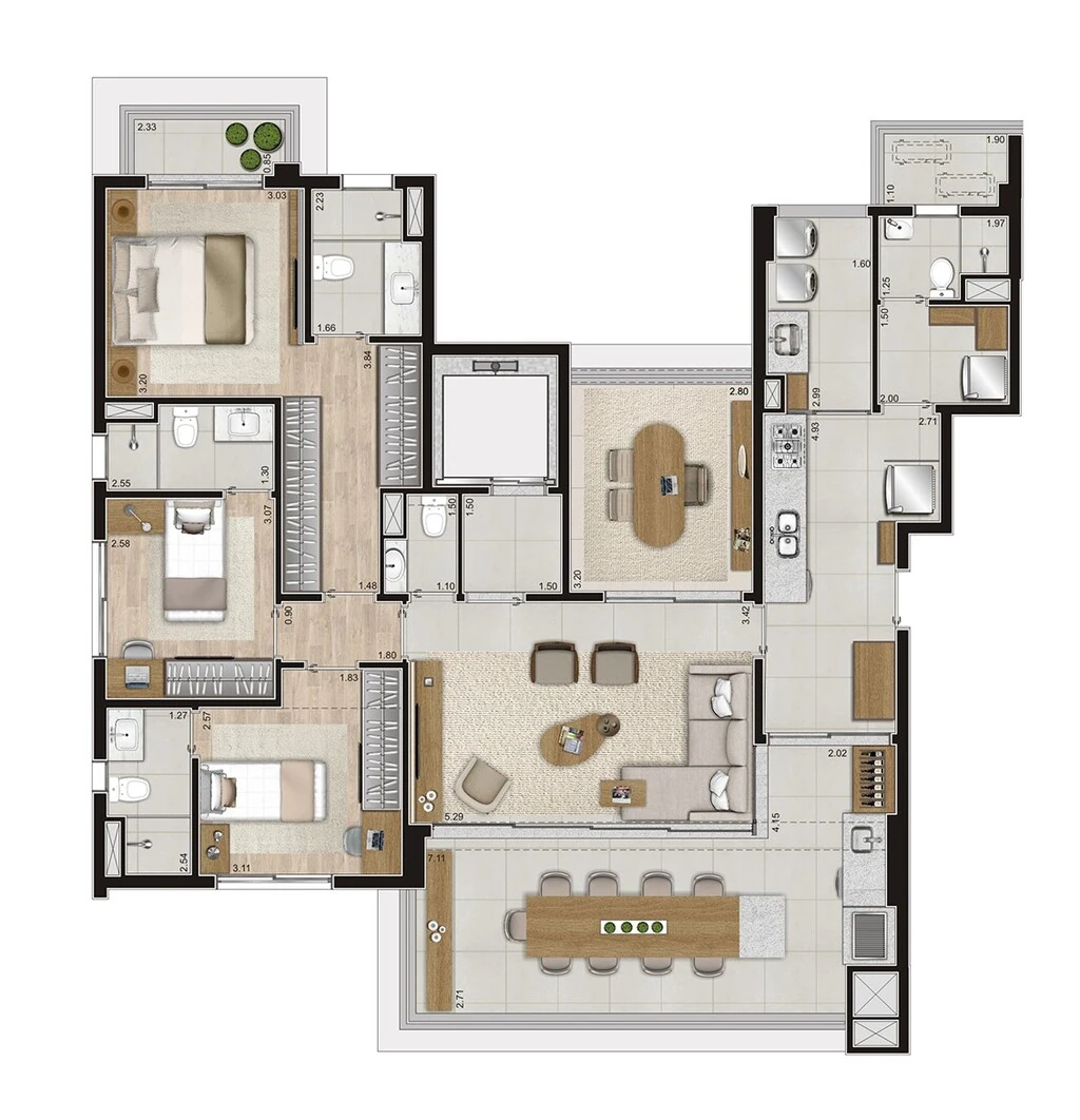 Purity Moema: 3 dorm 150m²