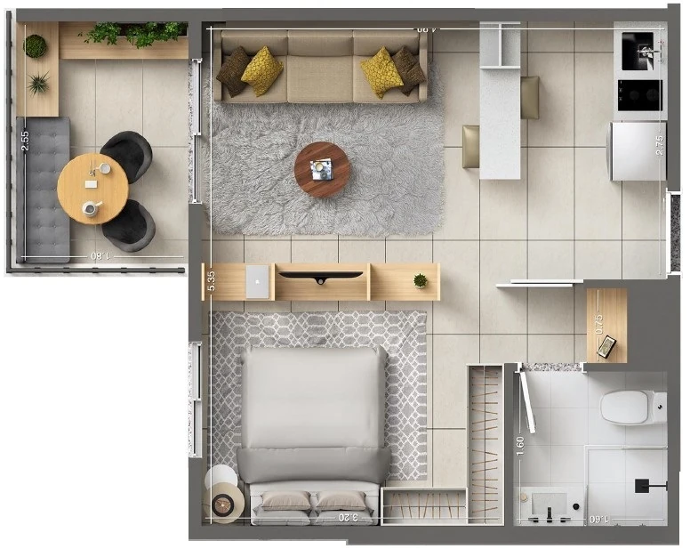 Quinta do Lago: 1 dorm 33 74m² studio