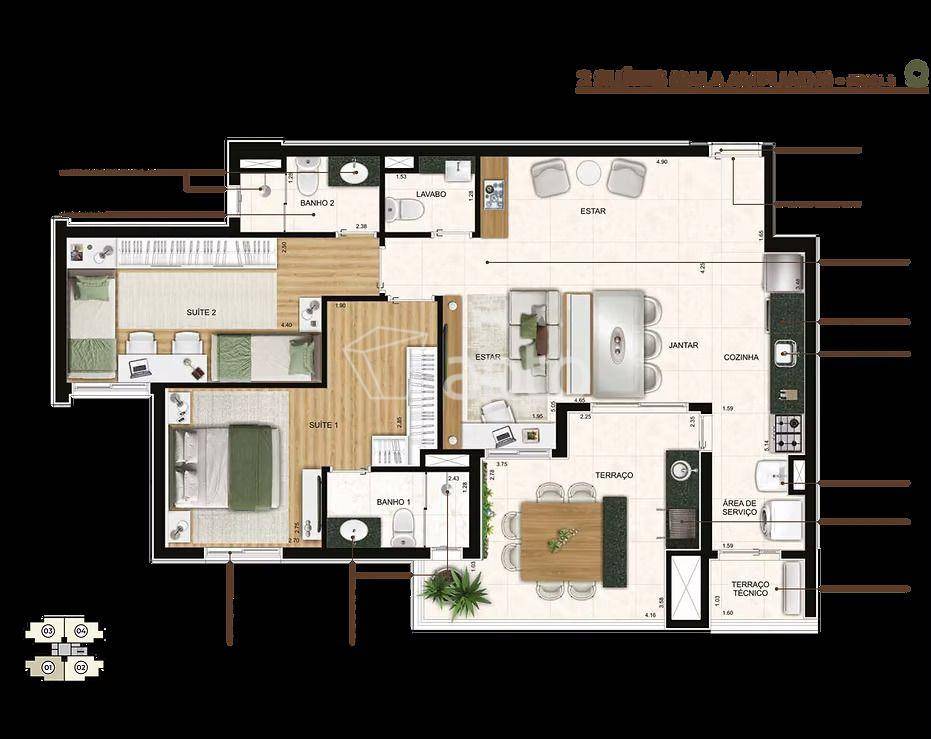 Planta do Residencial Botanic