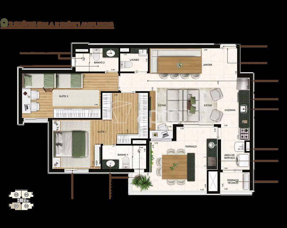 Planta do Residencial Botanic