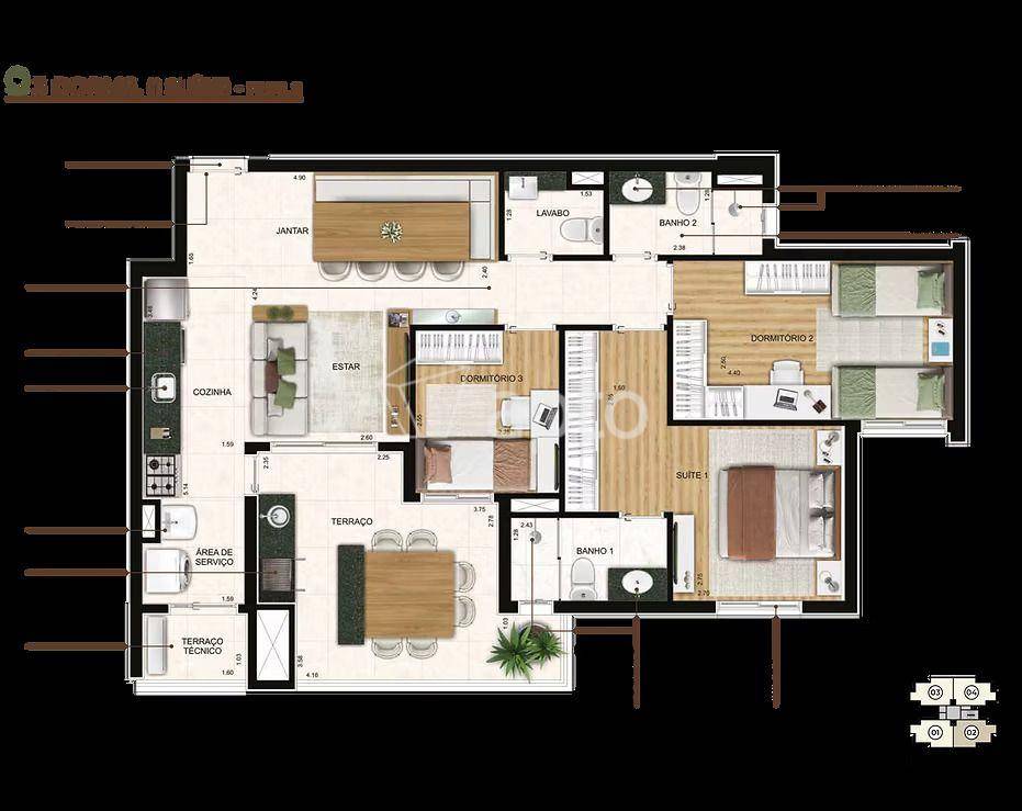 Planta do Residencial Botanic