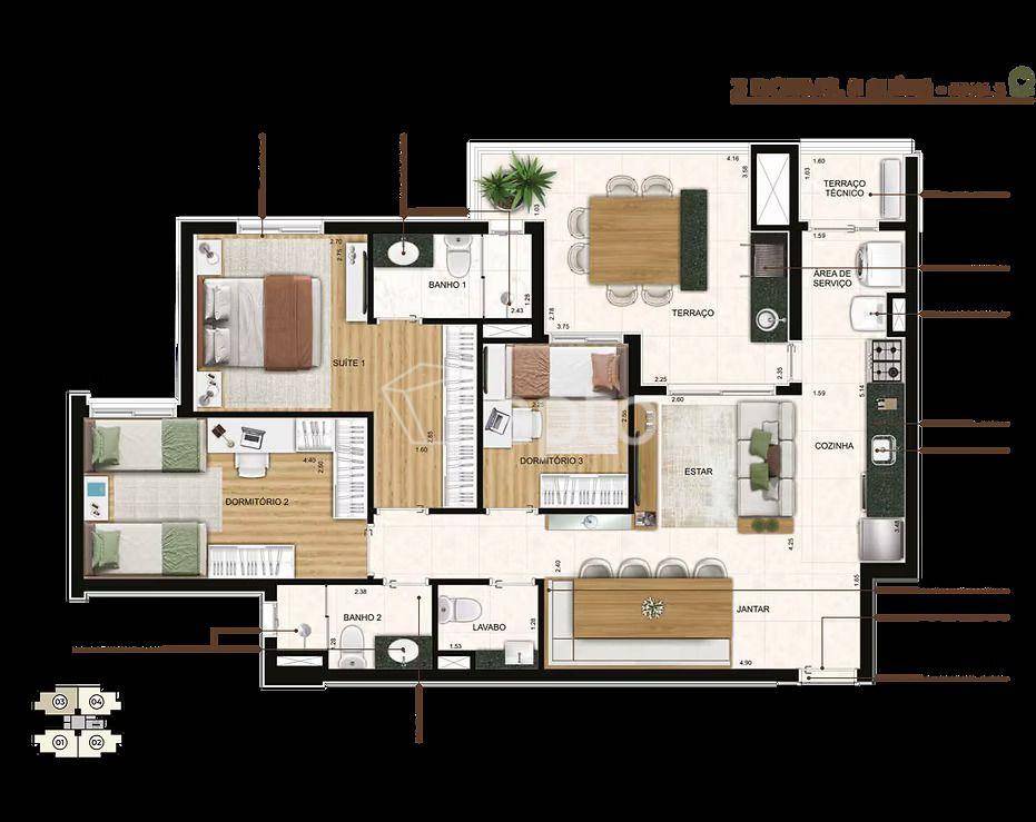 Planta do Residencial Botanic