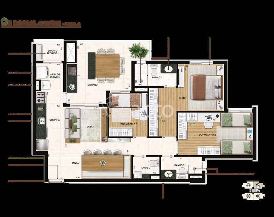 Planta do Residencial Botanic