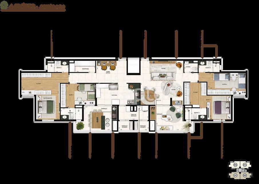 Planta do Residencial Botanic