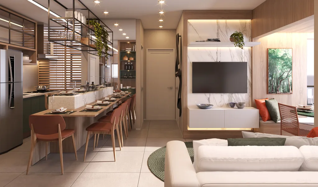 Residencial Santorino: Living