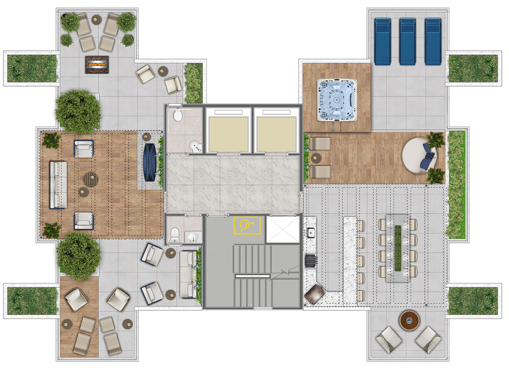 Residencial Santorino: Rooftop