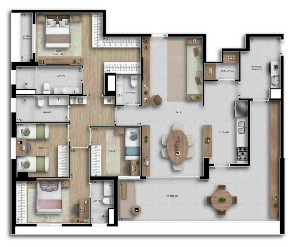 Riserva Bosque: 4 dorm 172m²