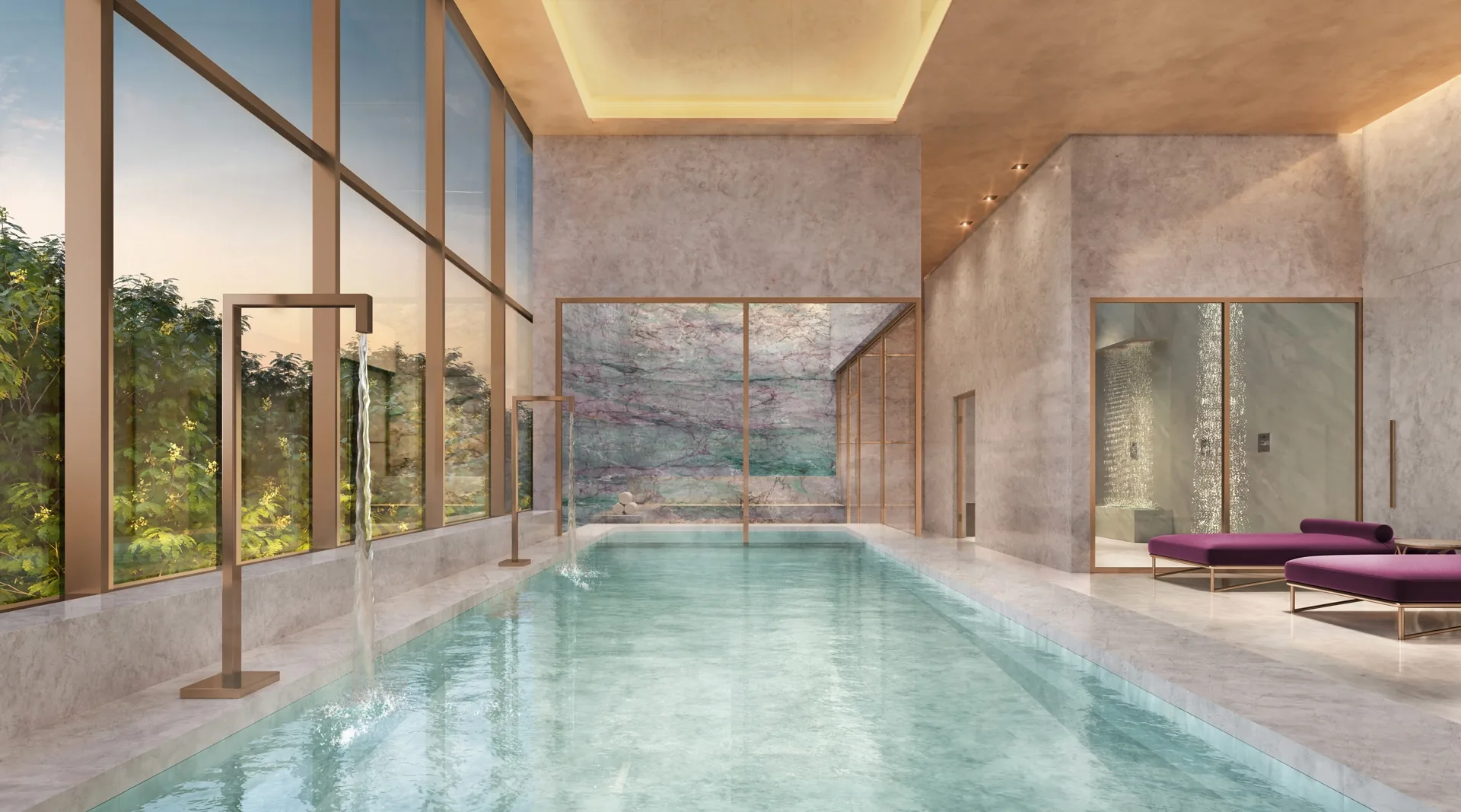 Saffire: 4 perspectiva ilustrada do spa