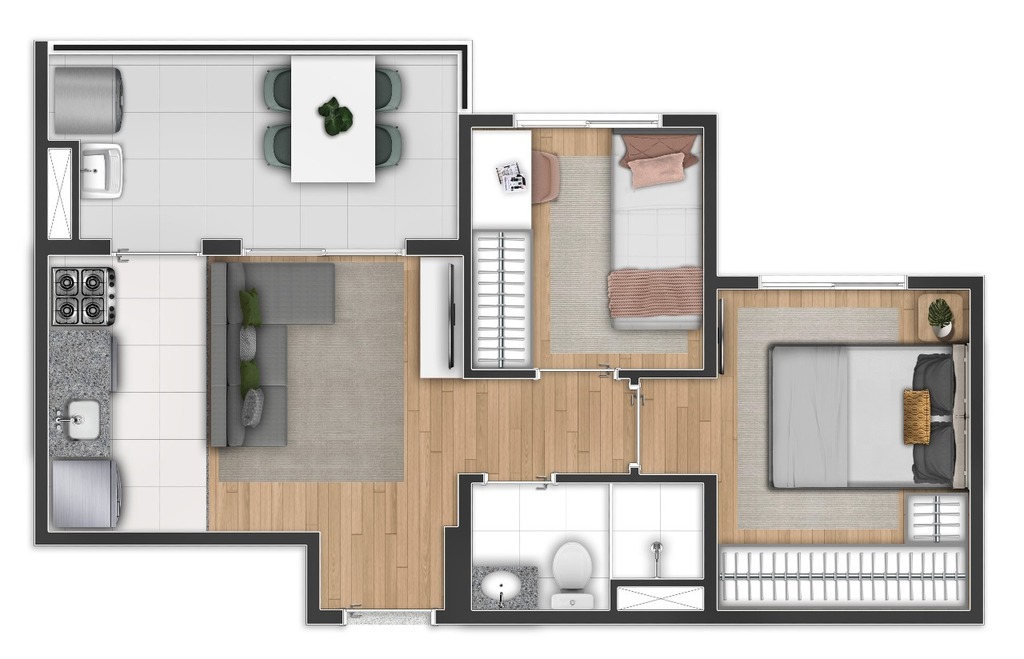 Side Sacomã: 2 dorm 40m²
