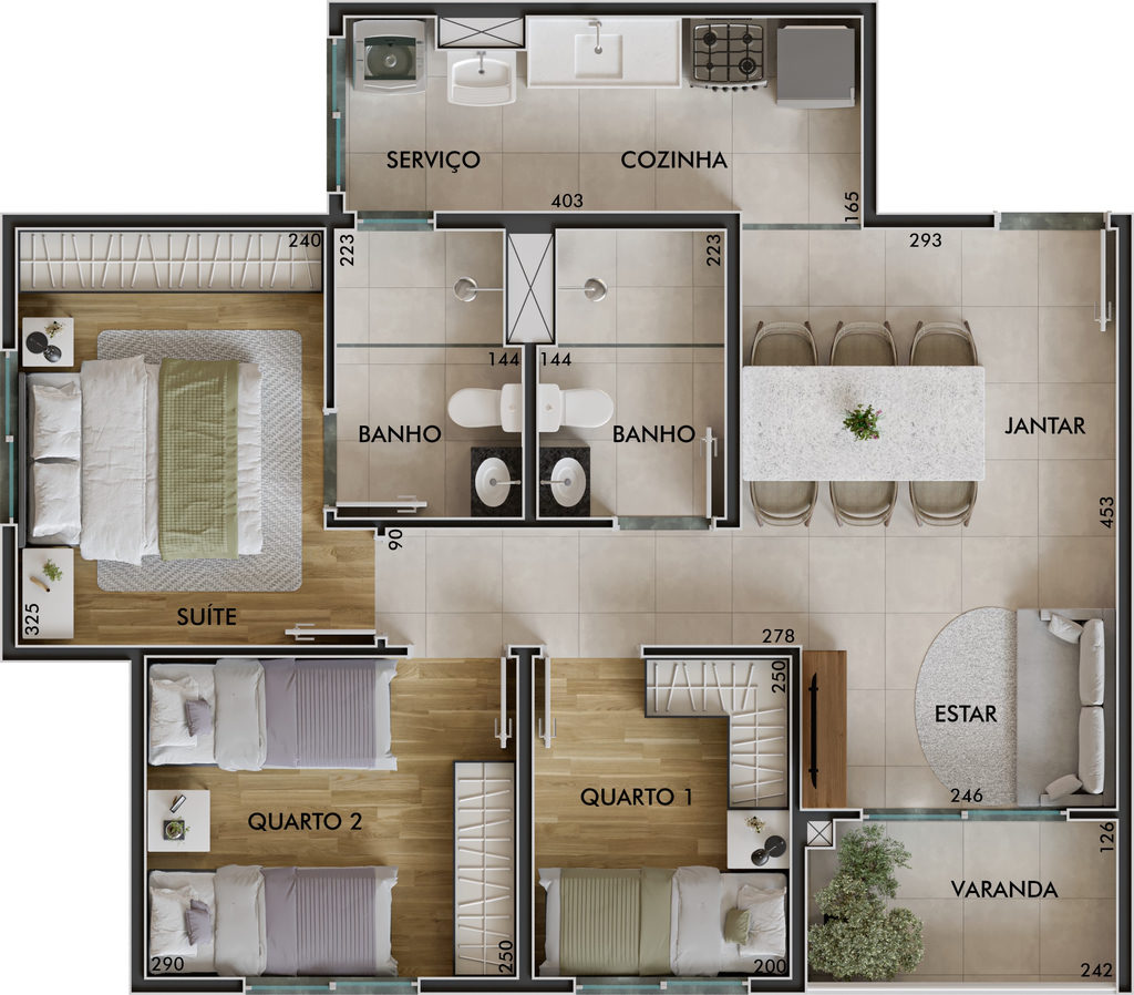 Sinfonia Santo Amaro Fase 2: 3 dorm 58m²