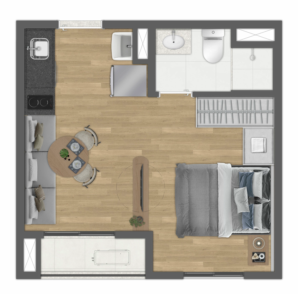 Soft Clementino: 1 dorm 24m² studio opção