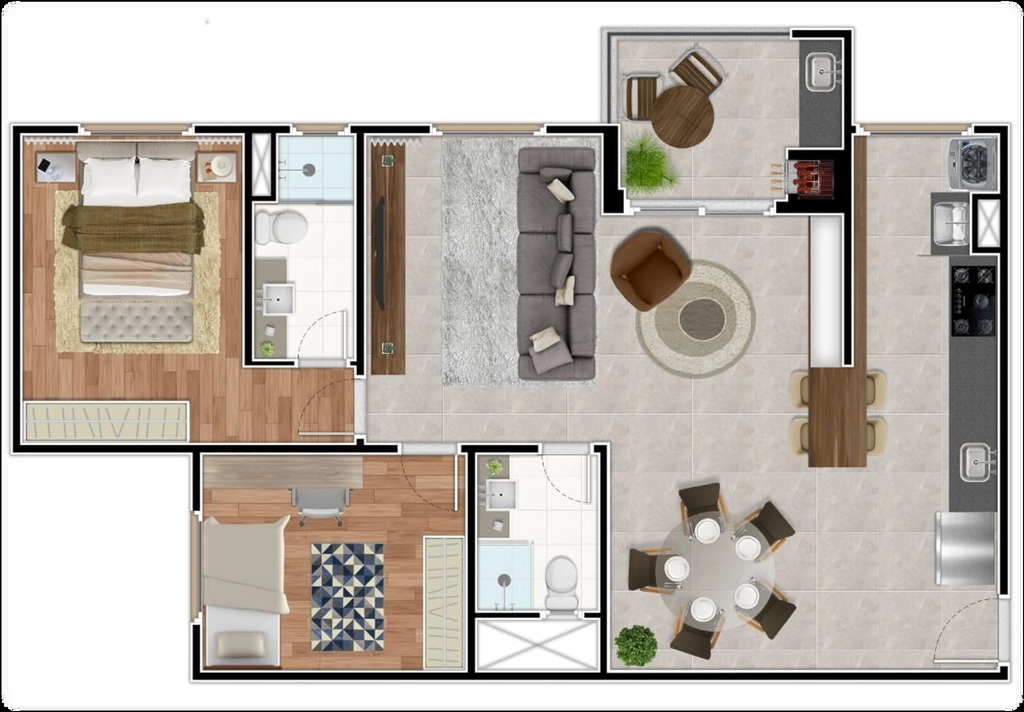 Sophistic Casa Branca: 2 dorm 83m² opção