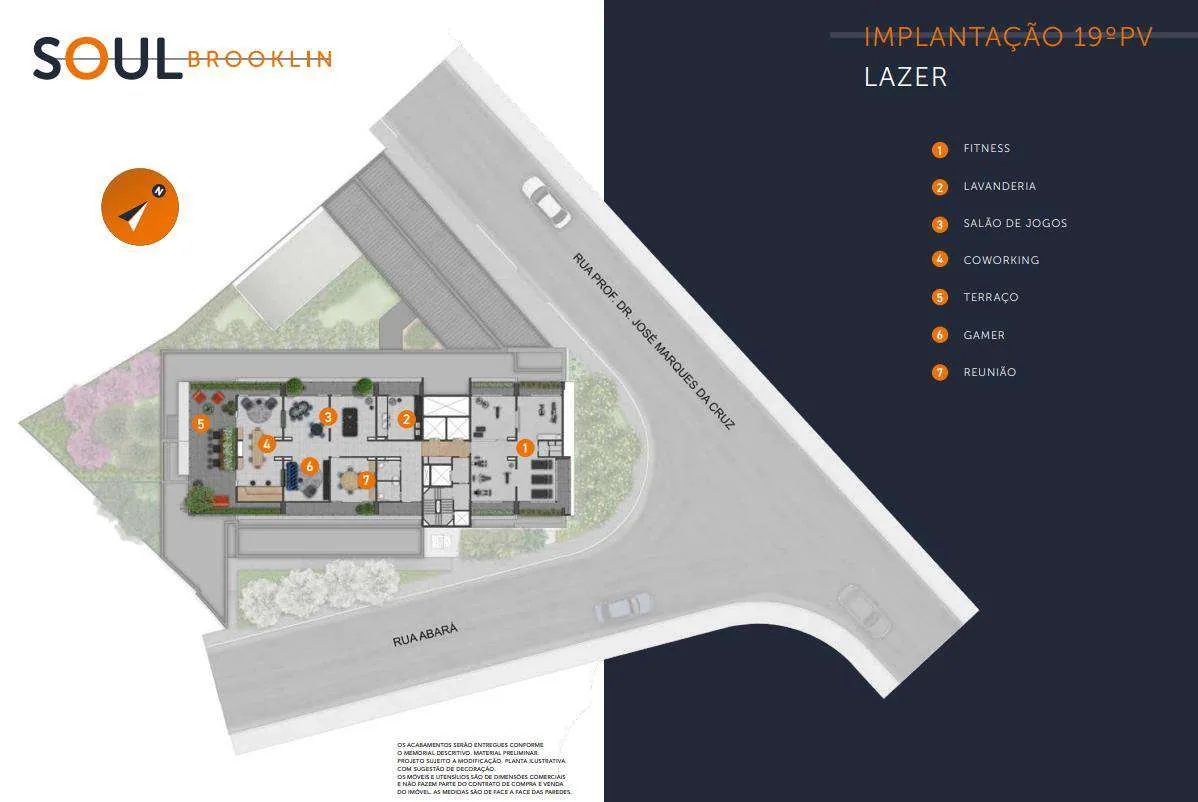 Planta do Soul Brooklin