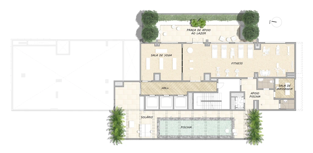 Planta do Stay Moema by Helbor