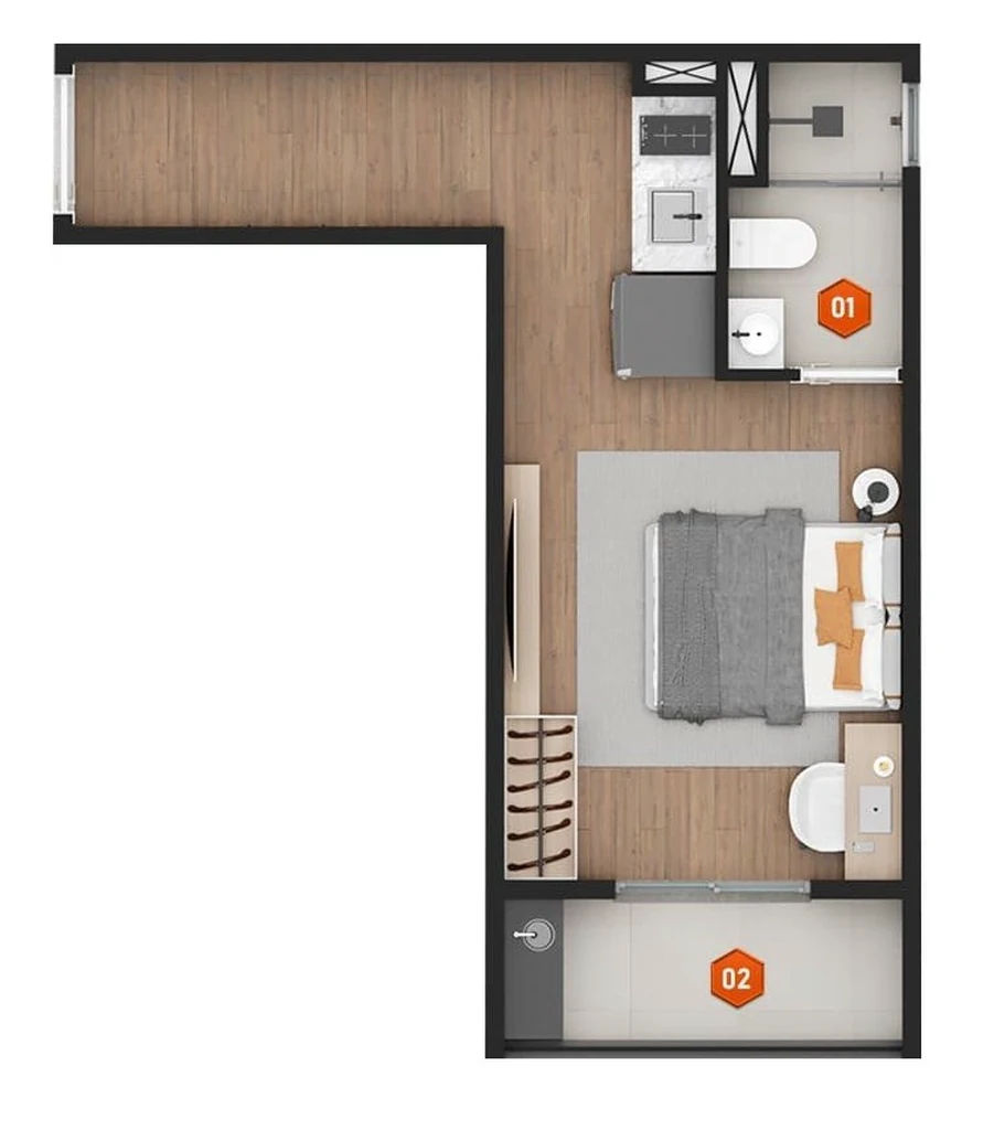 Stay NK: 1 dorm 26m² studio
