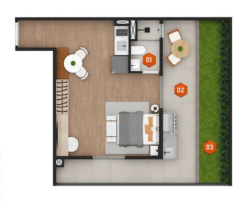 Stay NK: 1 dorm 47m² studio