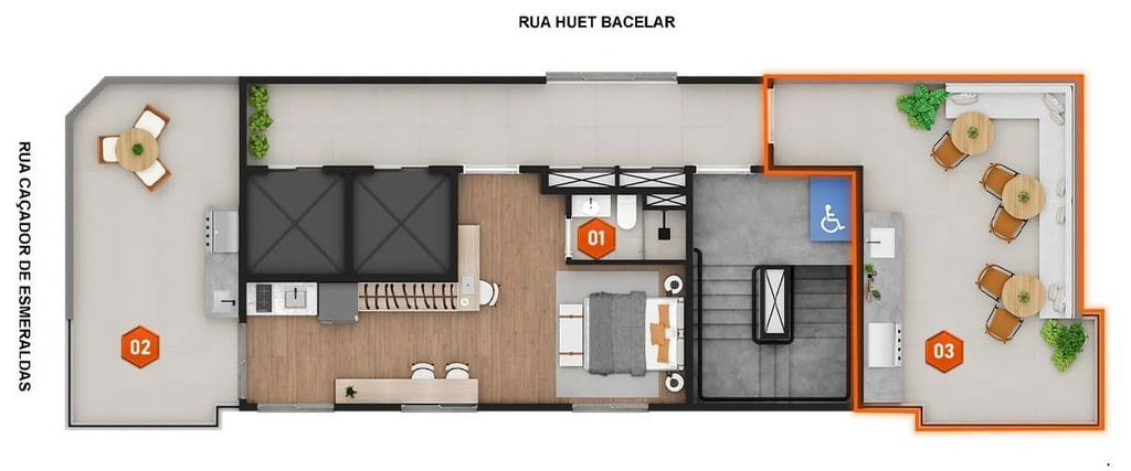 Stay NK: 1 dorm 48m² studio