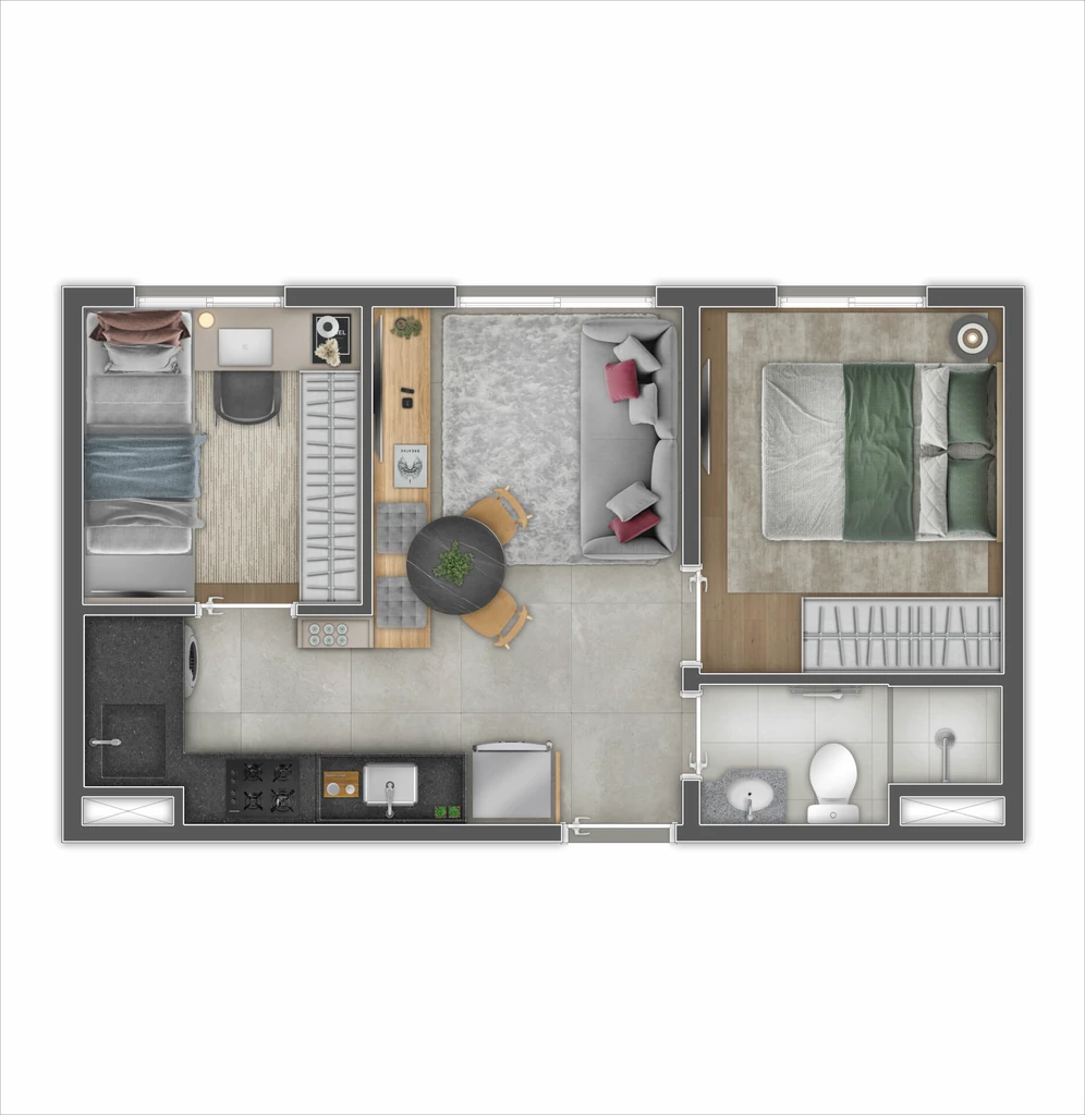 Style Rev³: 2 dorm 32m²
