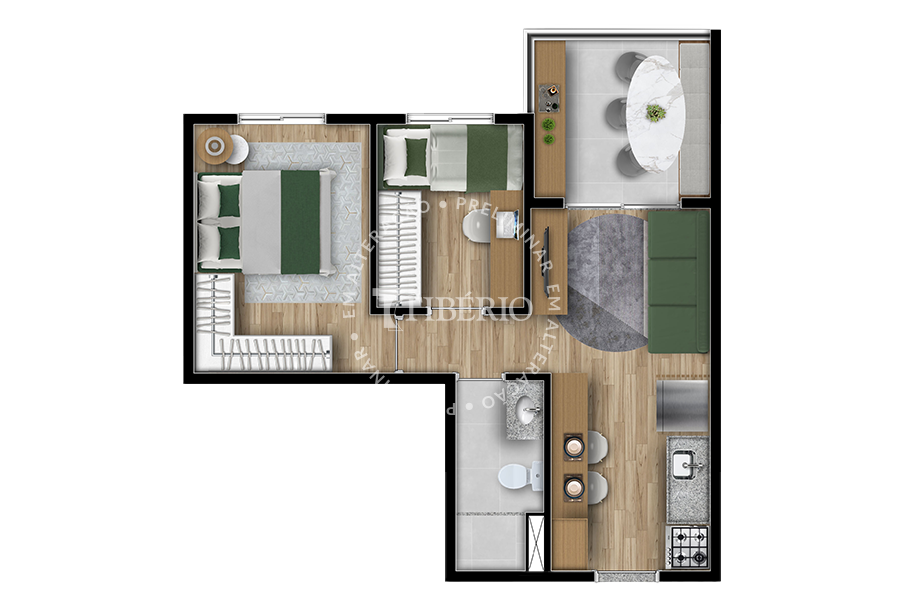 Supremo Parque da Mooca: 2 dorm 30m²