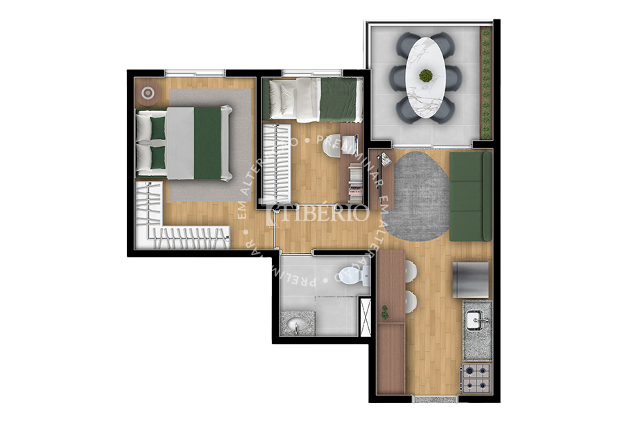 Supremo Parque da Mooca: 2 dorm 39m²