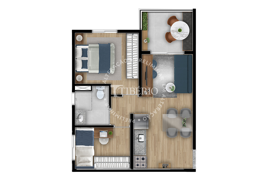 Supremo Parque da Mooca: 2 dorm 40m²
